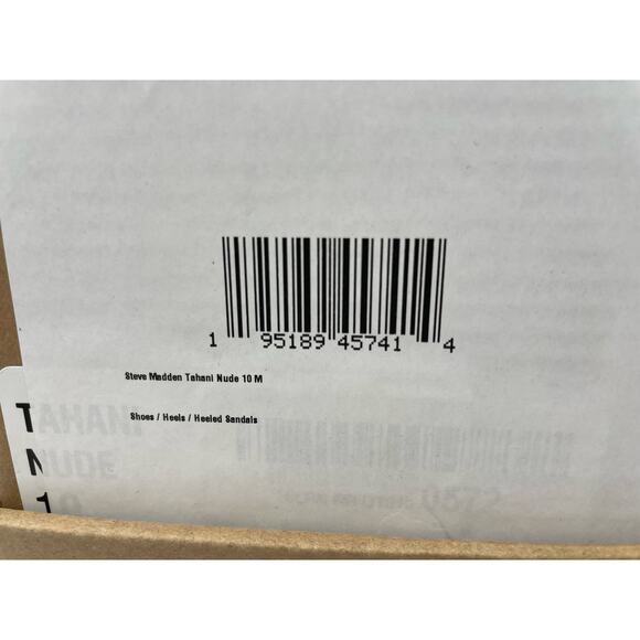 Steve Madden TAHINI Nude Heel Sandal Women's Puff Strap Square Toe Size 10M‎ - Picture 7 of 8